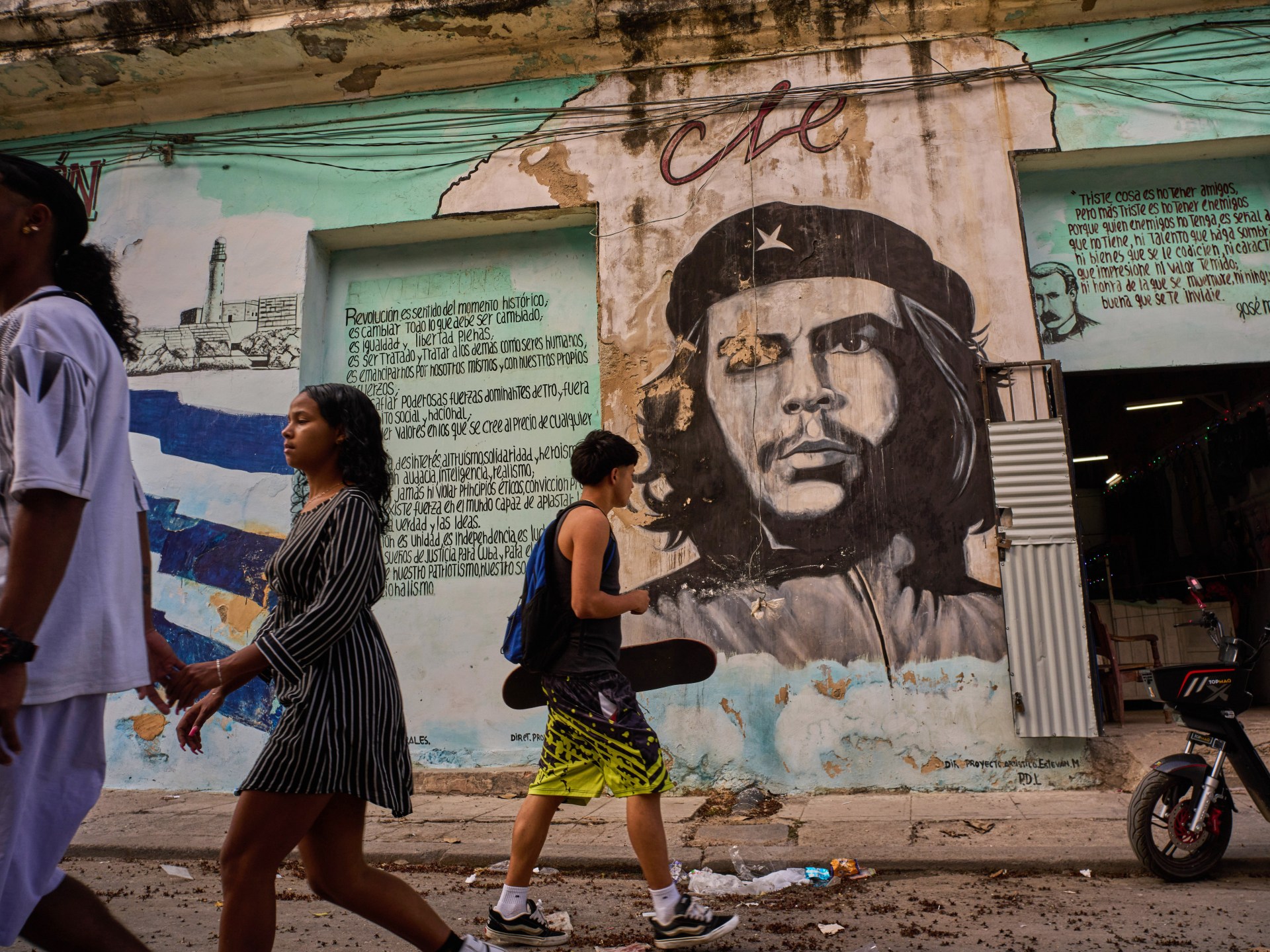 Mural Che Guevara di Havana, Kuba dan ancaman Trump